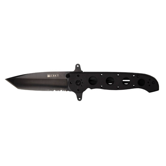 CRKT M16-14SF Special Forces — Kit Carson Design — AUS-8 Tanto Folder — Black Aluminum