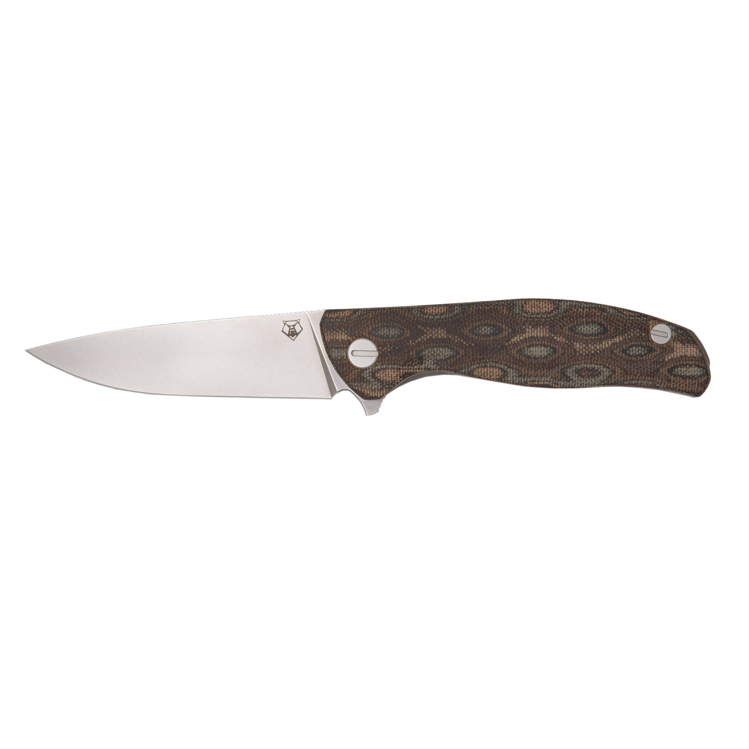 Shirogorov F3 M390 Micarta Python Canvas Flipper