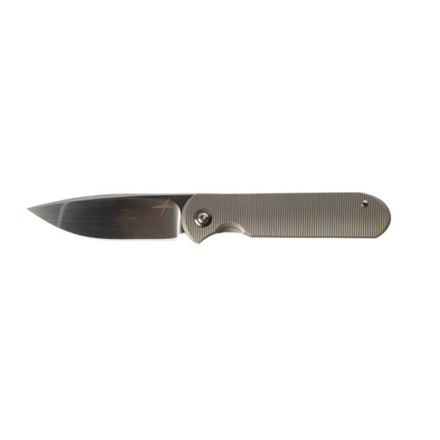 Bull Knives Bullseye Silver/Black Stonewashed Titanium