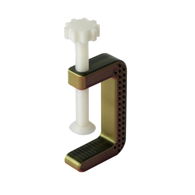 3D Printed Clamp – Glow in the Dark Screw C-Clamp