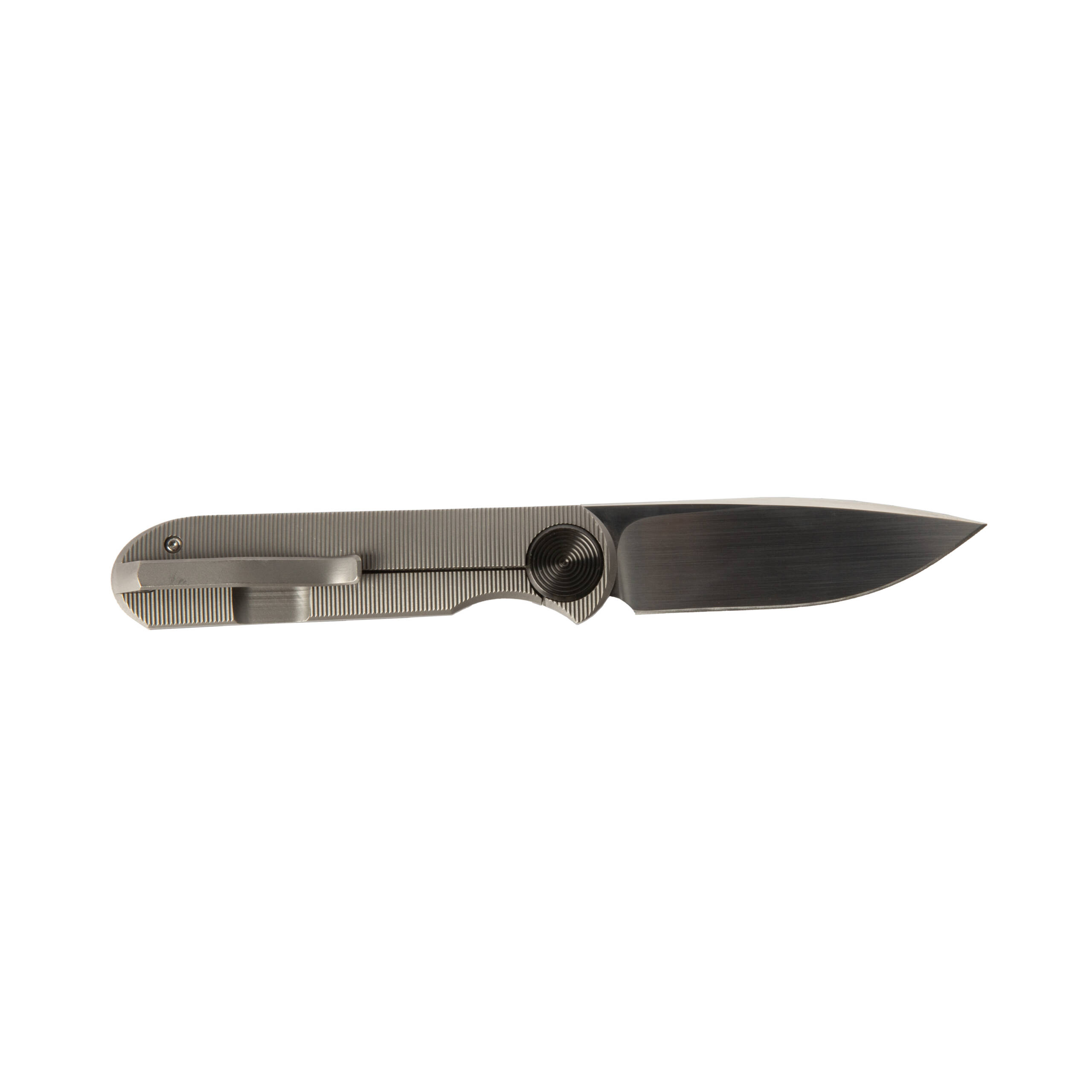 Bull Knives Bullseye Silver/Black Stonewashed Titanium - Image 2