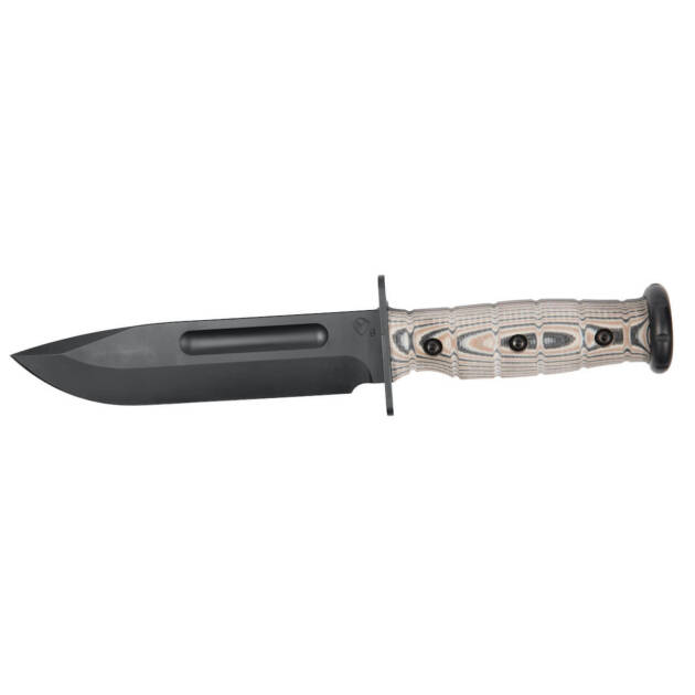 Medford USMC Fighter S35VN DLC Std Blade Multi Layered G10 Handle Leather Sheath