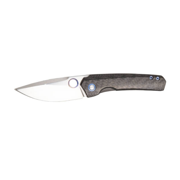 Tuff Knives (Geoff Blauvelt) – Custom Psyop Black Site #4 – Dark Titanium – Nitro-V – Timascus Accents